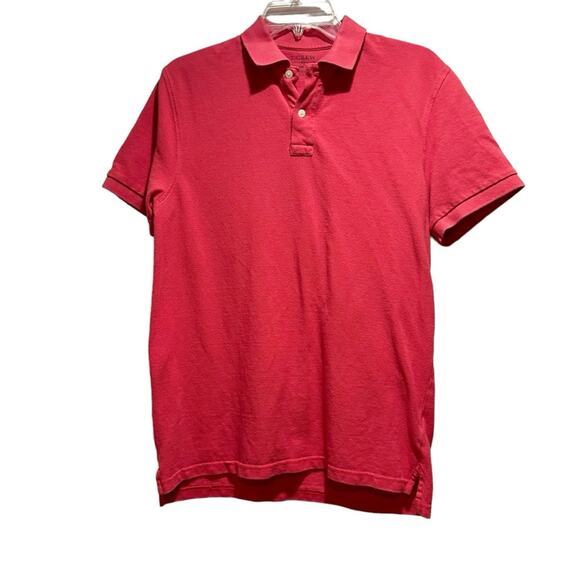 J Crew Slim Fit Pique Golf Polo 15413 100% Cotton Nantucket Red Mens MEDIUM - Picture 1 of 10